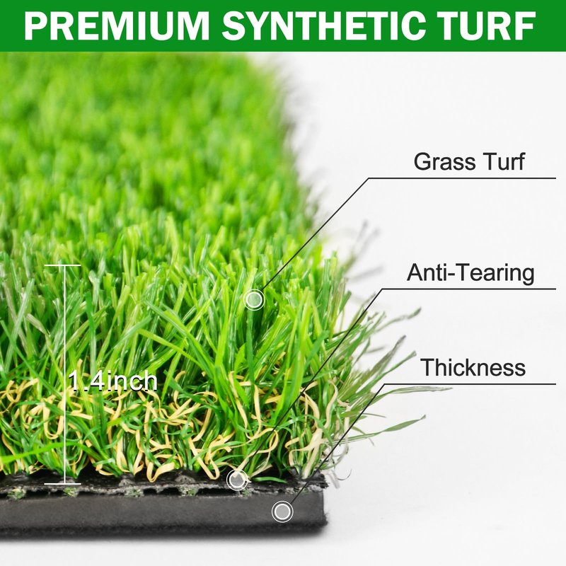 MONOJOY Golf Hitting Mats with Golf Tees Practice Indoor 3 PCS Replaceable Outdoor Golf Putting Chipping Artificial Dual Turf Training Mats Velvet Practice with No-Slip Heavy Duty Rubber Base