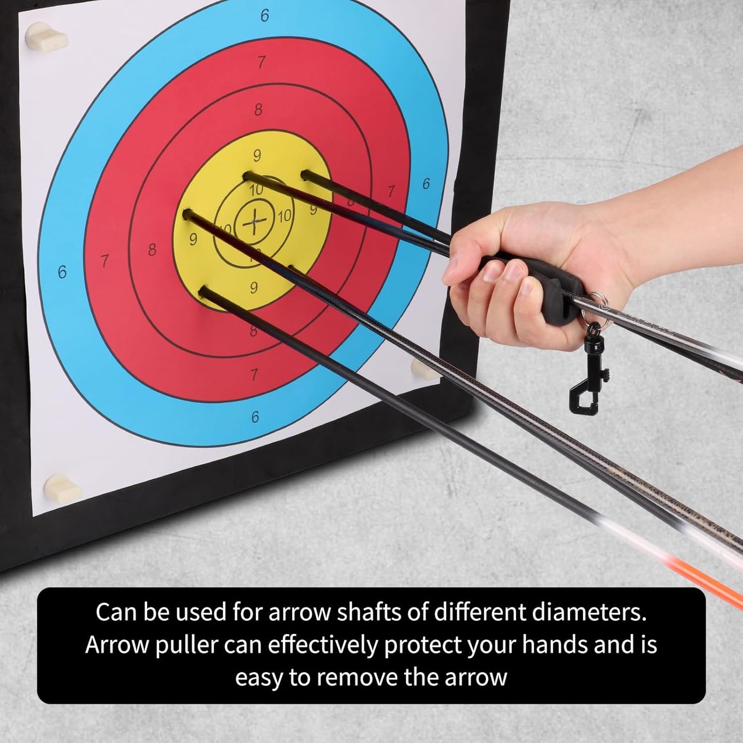 Arrow Puller | Archery Target Remover Gripper - Hand Saver with Hanging Buckle for Easy Use