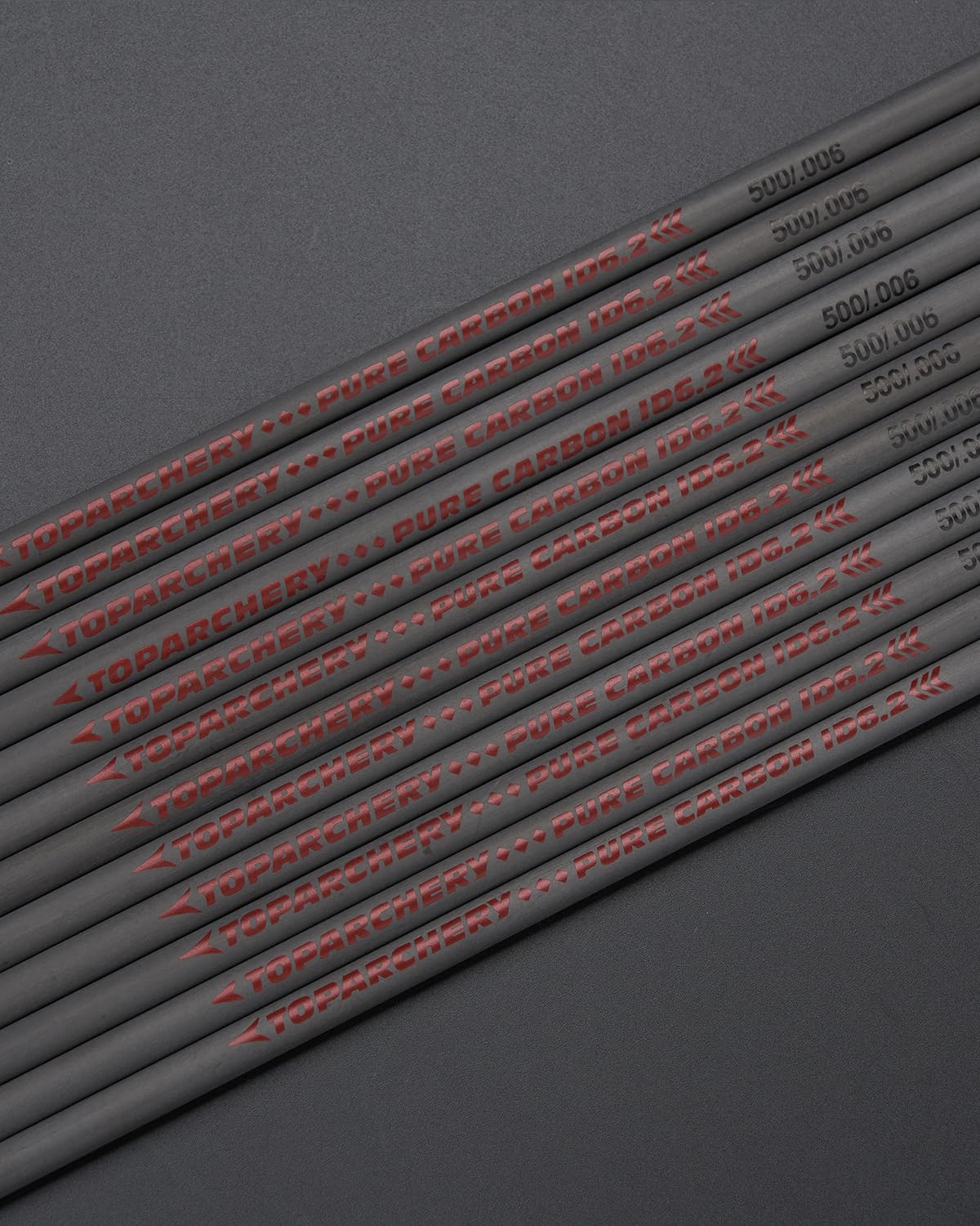 TOPARCHERY Arrow Shafts Pure Carbon Shafts 31 Inch Arrow Tube Spine 300 350 400 500 600 for DIY Hunting Arrows Recurve Bow Compound Bow 12Pcs (Spine:400)