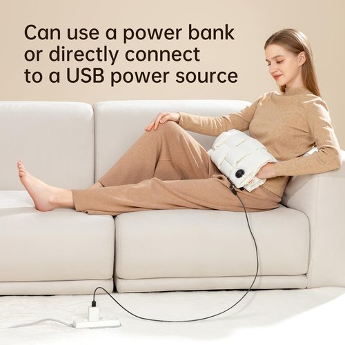 JISULIFE Hand Warmers Rechargeable, 6 Gears Heated Gloves with 【5000 mAh】 Power Bank, Multi-Functions Heating Pad & Hand Warmers, Heated Gloves for Women, Kids, Hunting, Camping - Beige