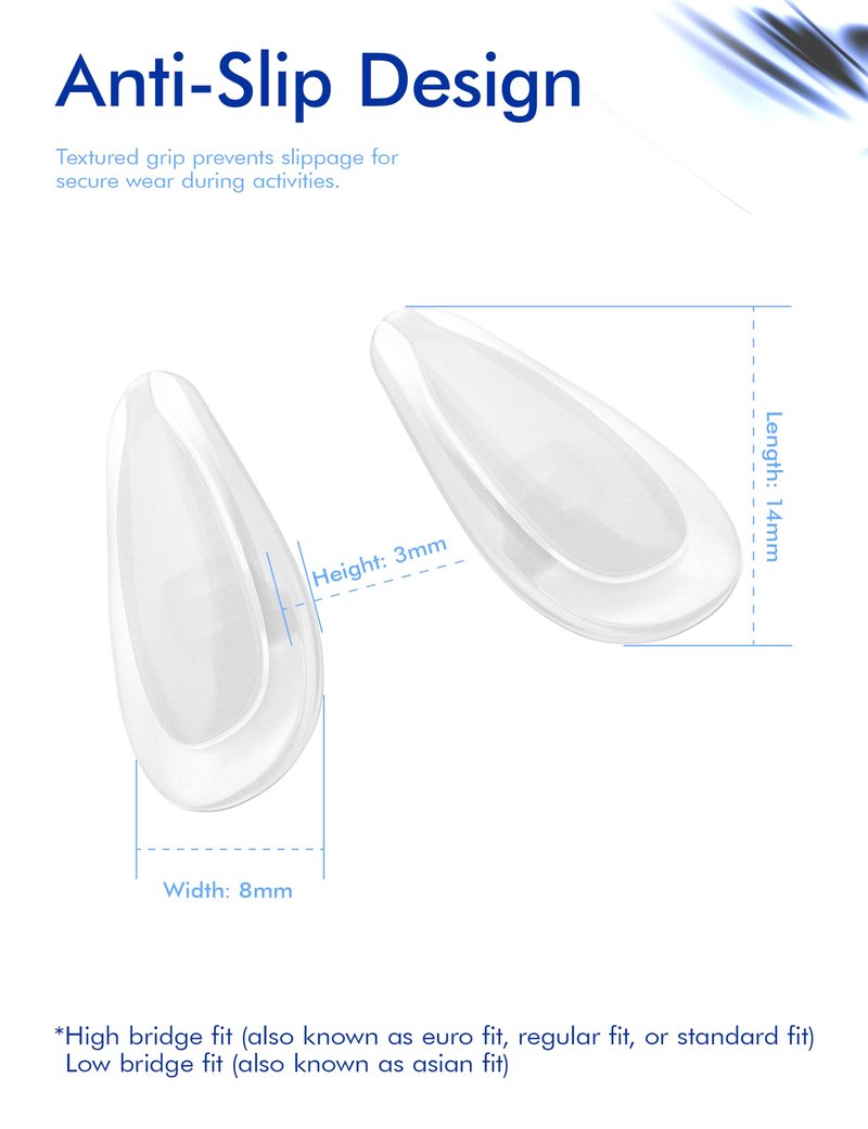 SAUCER Replacement Nose Piece Pads for Oakley Conductor 6 OO4106 | Conductor 8 OO4107 Sunglass - 3 Pairs