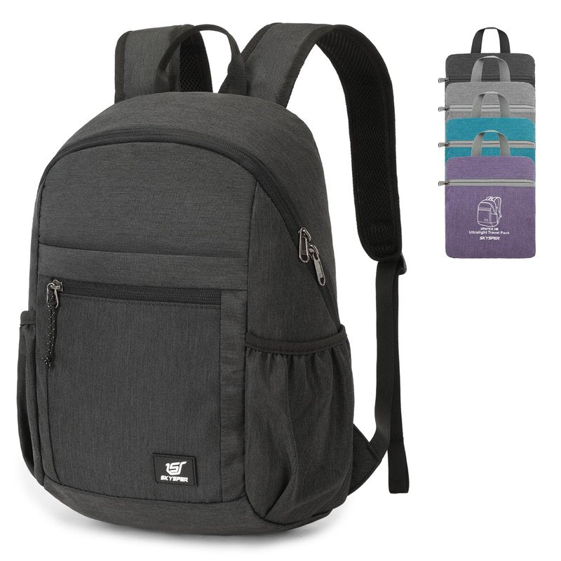 SKYSPER Anti Theft Hiking Backpack, 18L RFID Packable Travel Daypack, Lightweight Foldable Back Pack for Walking Daytrip