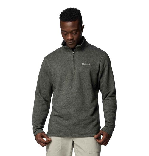 Columbia Men's Great Hart Mountain III Half Zip Pullover Jacket, Greenscape Heather, Medium