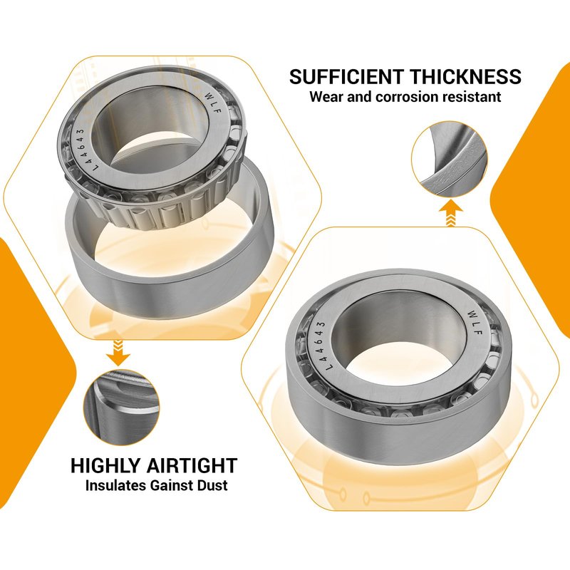 CLUBRALLY Front Wheel Bearing Hub Rebuild Kit for Club Car DS, Carryall, OEM#1013135,1011393 (2 Set)