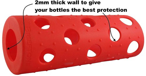 Brieftons Pack of 6 Glass Water Bottles & 6 Silicone Sleeves