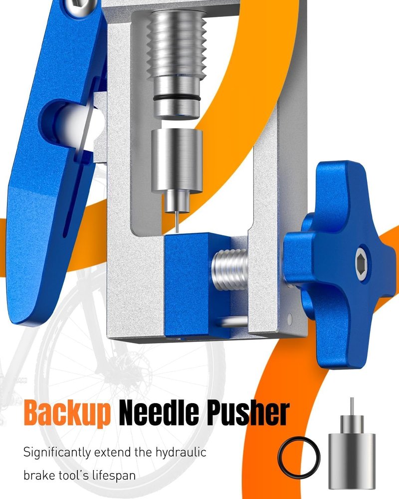 Pawfly 2 in 1 Bike Hydraulic Brake Tool Kit, Bicycle Oil Brake Needle Driver Insertion Tool with Hydraulic Hose Cutter, Hydraulic Hose Fitting Insert Tool, Hydraulic Disc Brake Hose Line Cutter
