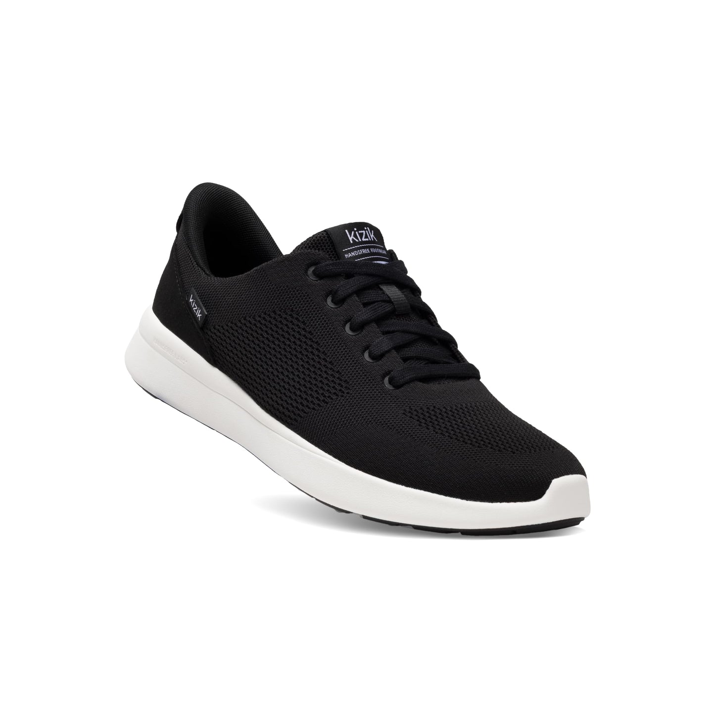 Kizik Lima 2 Slip On Shoes for Men: Comfortable All-Day for Walking, Gym, or Casual Wear, Wide Toe Box Available, Slip in & Stand Out, Hands Free - Black/Bright White M10.5