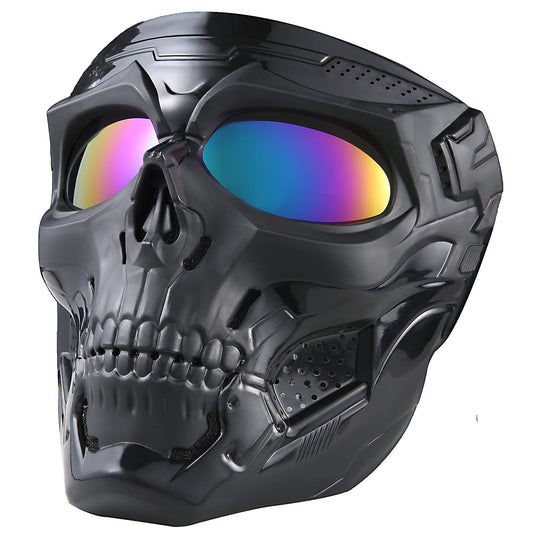 Airsoft Skull Mask Full Face Tactical Masks with PC Lens Eye Protection for Paintball Halloween Scary Masks,Motorcycle Goggles Racing Combat Tactical Military Goggles