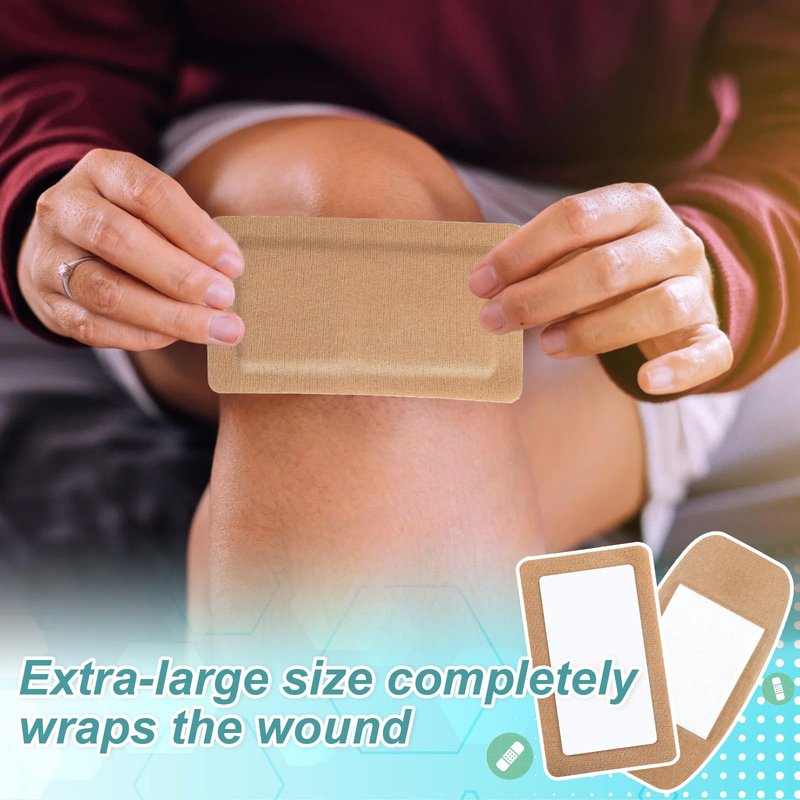 30 Pcs Extra Large Adhesive Bandages 6" x 3" and 5" x 3", Large Adhesive Bandage with Non-Stick Pads, Breathable Fabric Large Bandages for Wound Care, Latex-Free, Individually Wrapped (5*3in+6*3in)