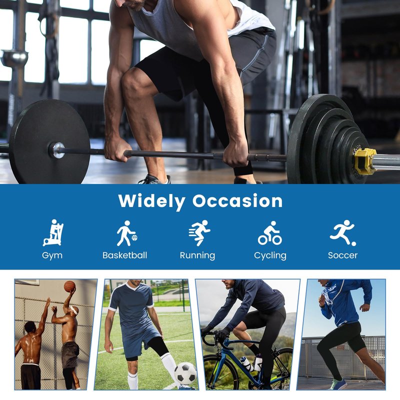 Blaward 2 Pack Men's Compression Pants Single Leg Tight Sports Long Pants with Pockets for Basketball Base Layer Leggings