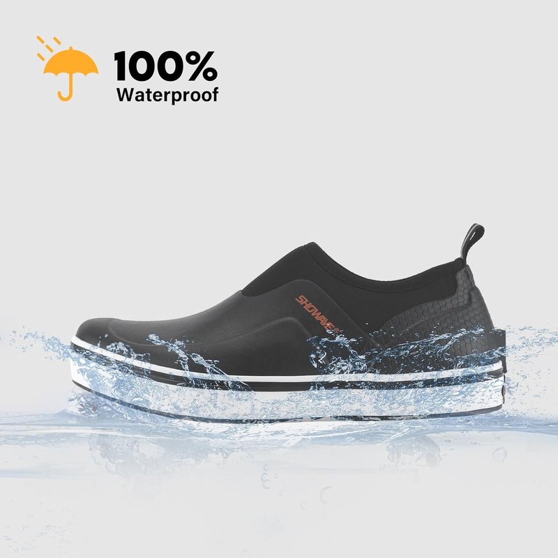 Men's Waterproof Deck Shoes - Breathable Non-Slip Rain Boots for Outdoor Activities | Short Sailing Booties