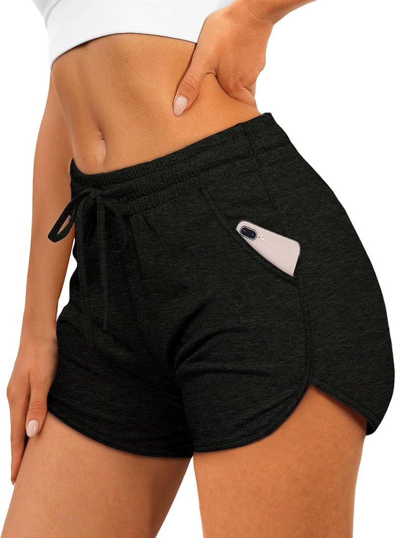 Womens Athletic Running Shorts - Dolphin Style with Pockets & Drawstring | Comfortable Fit