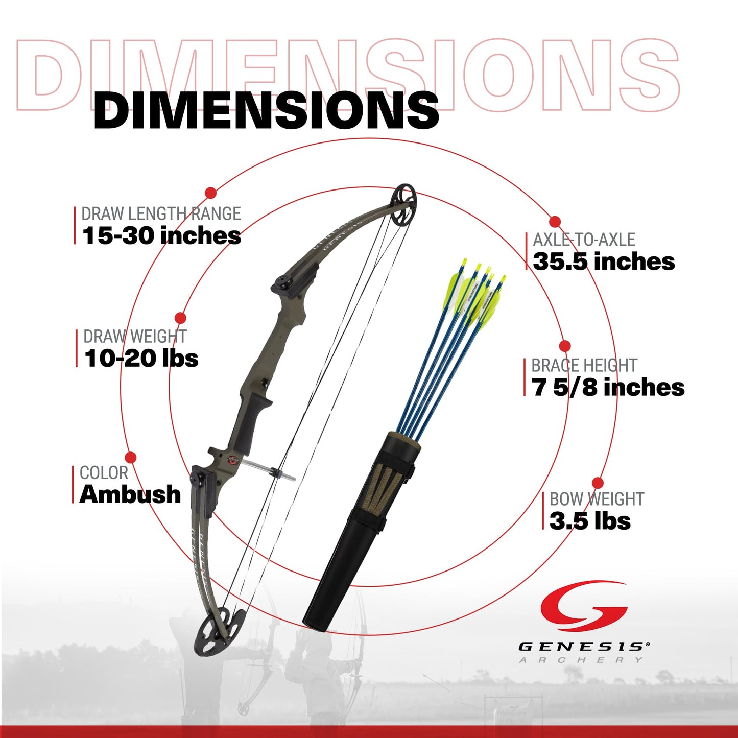 Genesis Original Bow Archery Kit, Right Handed, Ambush