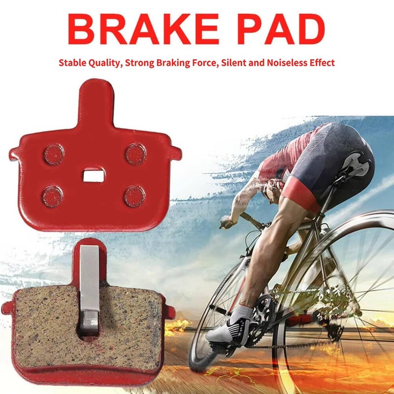 8PCS Bike Disc Brake Pads, Electric Bike Brake Pads Semi Metal Smooth Braking Low Noise Replacement for Mountain Electric Scooters