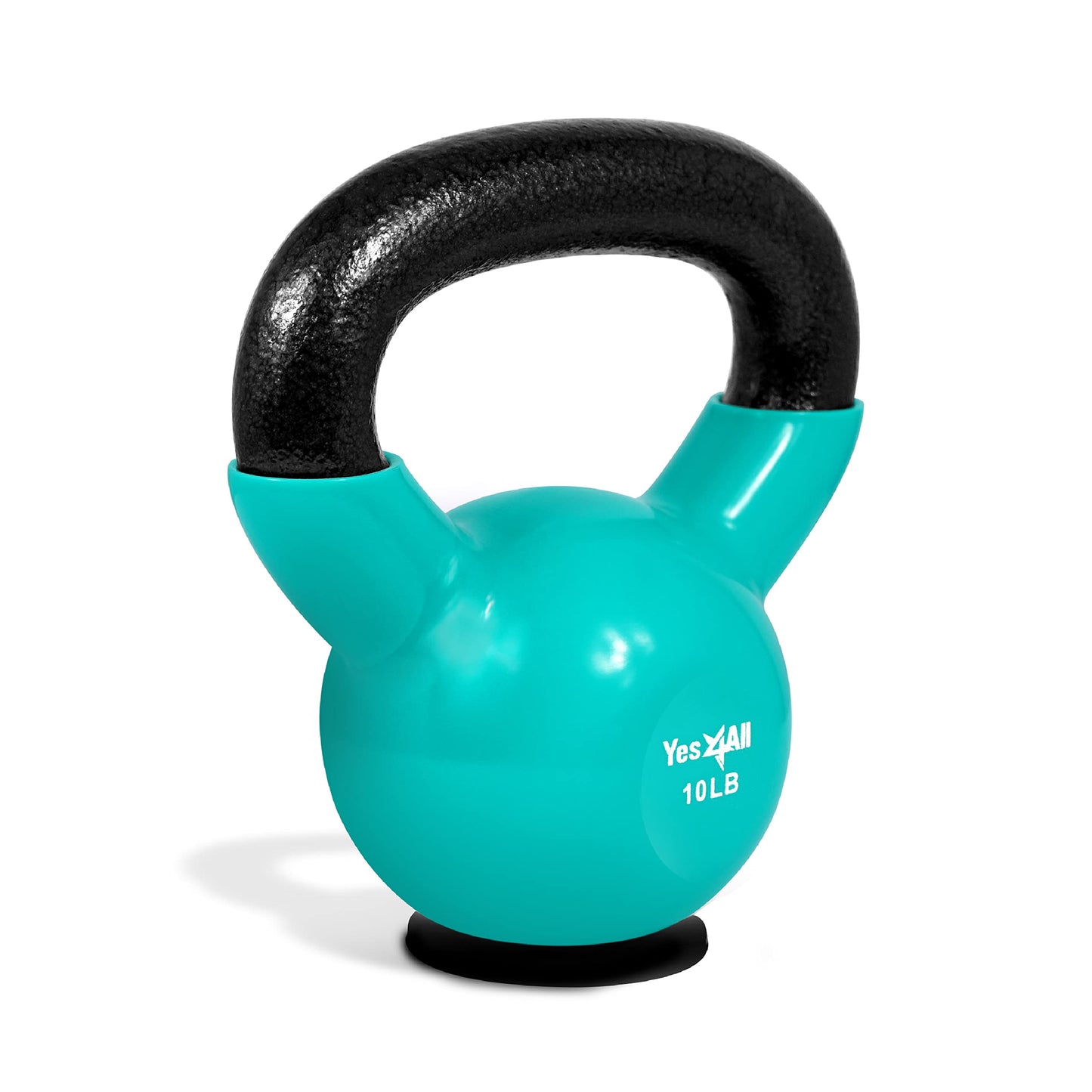 Yes4All Kettlebells Weights Cast Iron Rubber Base For Home Gym and Strength Training, Workout Equipment For Dumbbell Exercise