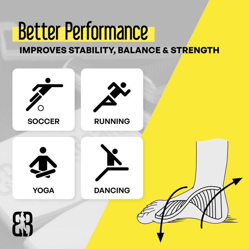 BlackBoard® Foot Trainer incl. Workshop & Training Center | Effective foot strengthening and stabilization | Leg axis training for joint pain prevention | Balance- and Stabilization trainer