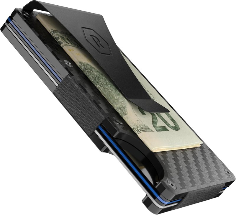 Ridge Wallet - Slim Minimalist RFID Protected Wallet for Men | Carbon Fiber, Compact Design