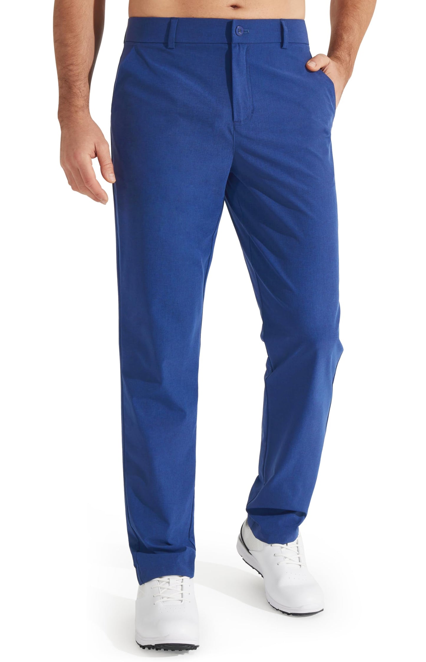 Libin Men's Dress Pants 32" Comfy Business Casual Golf Pants Quick Dry Lightweight Clothing for Men Travel Vocation Work Trousers Water Resistant, Royal Blue, 36W x 32L