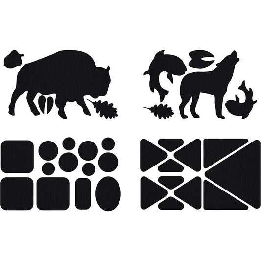 GEAR AID Tenacious Tape Gear Patches for Jacket Repair, Black Nylon, Wildlife, 3" x 20", 2 Pack