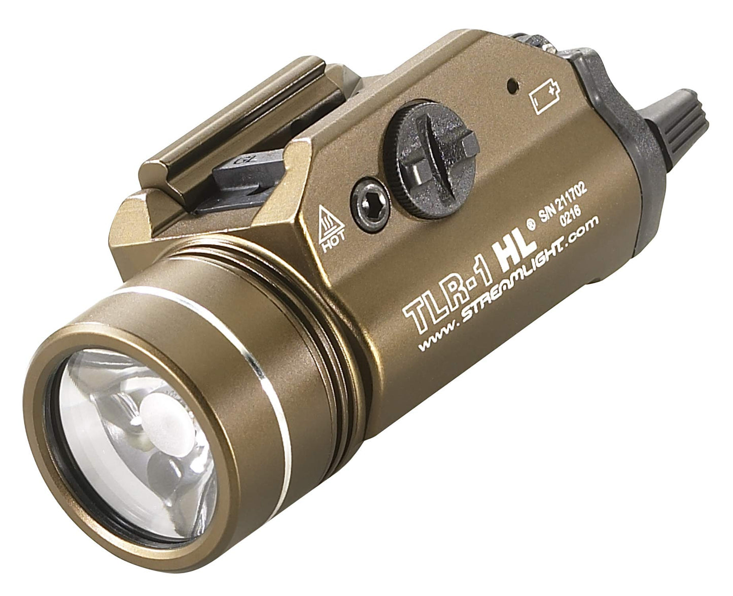 Streamlight 69267 TLR-1 HL 1000-Lumen Weapon Mounted Light with Rail Locating Keys, Flat Dark Earth Brown