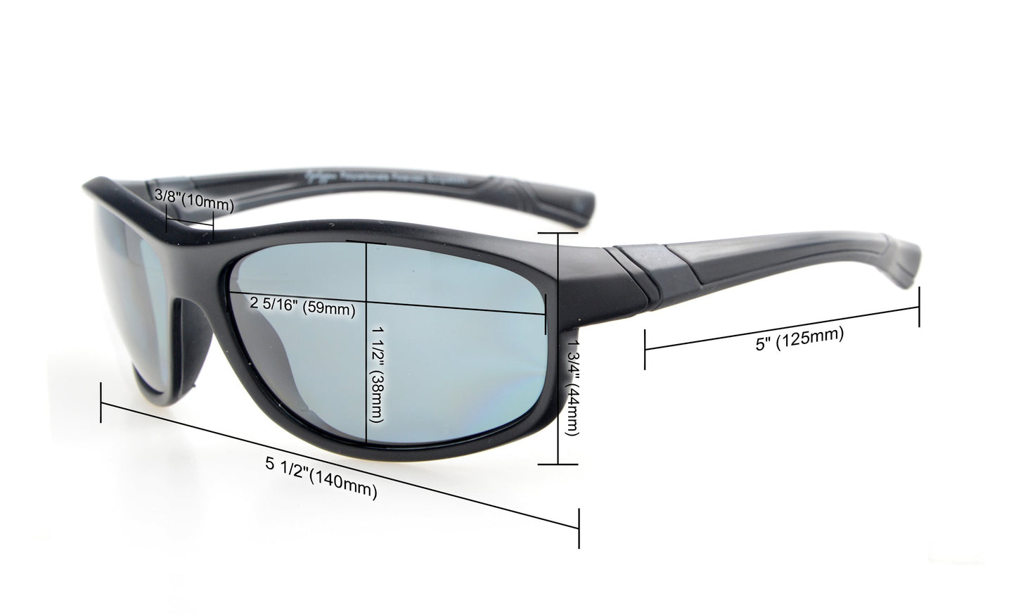 Eyekepper Sports Bifocal Sunglasses TR90 Unbreakable Outdoor Readers Pearly Brown Frame Brown Lens +2.0