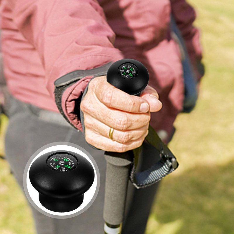 BESPORTBLE Compass for Walking Stick Toer Hiking Stick Compass Head Spherical for Trekking Pole Outdoor Pole Grip