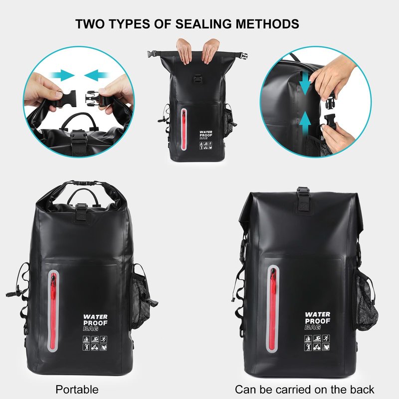 kooldaiwangwang Waterproof Backpack, Waterproof Backpack That Can Float, Suitable for Kayaking And Beach Activities, Outdoor Moisture-Proof Bag