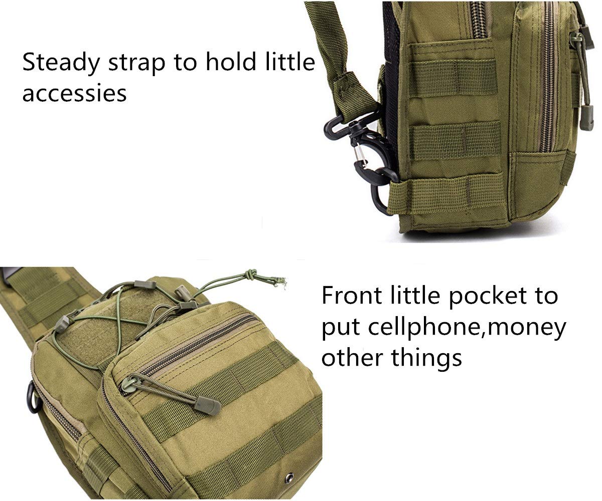 Esbuy Tactical Backpack Outdoor Shoulder Bag Satchel Sling Chest Packs Daypacks