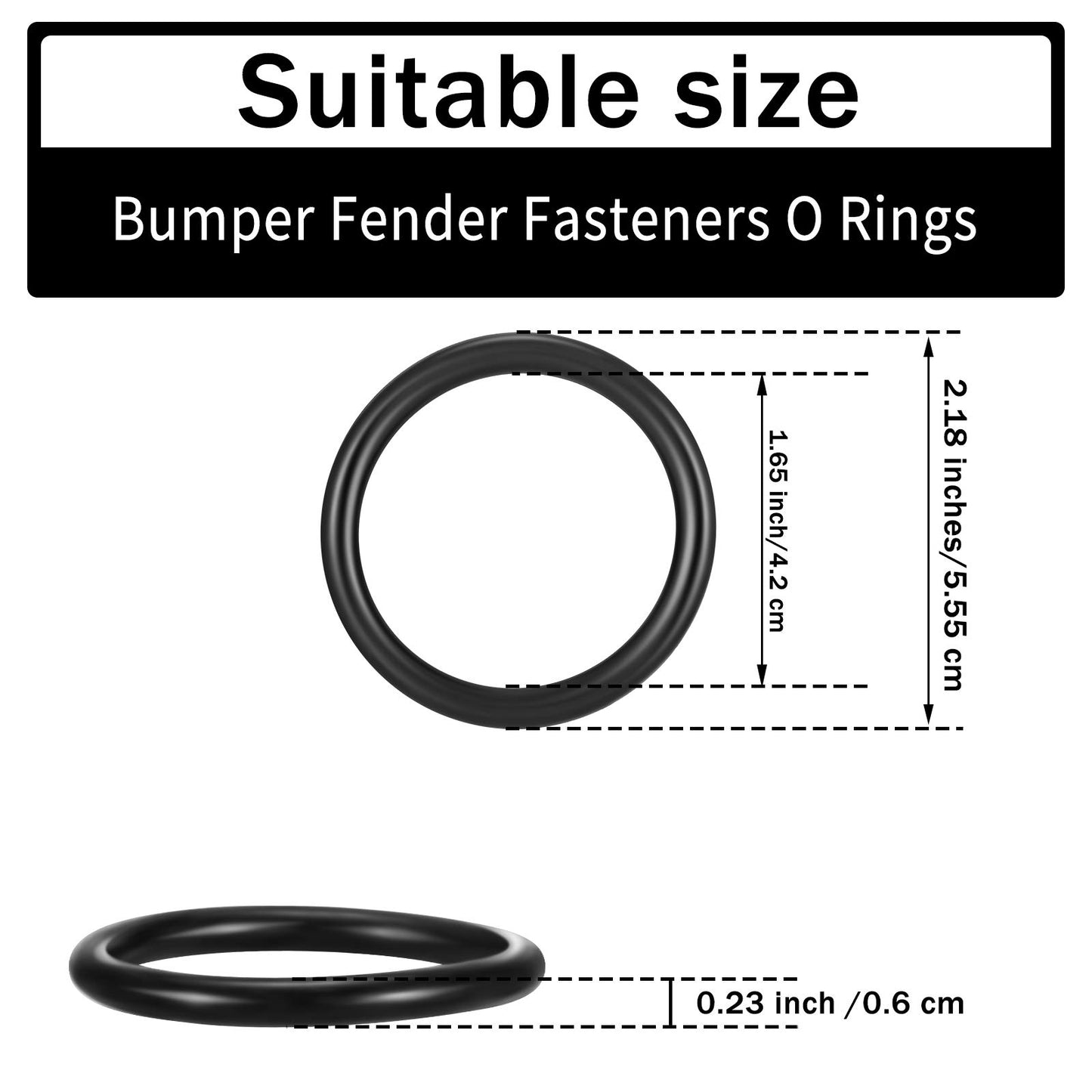 O Rings Black Bumper Fender Fasteners Washers Replacement Rubber Bands O Rings Bumper Quick Release Fasteners Washers for Car