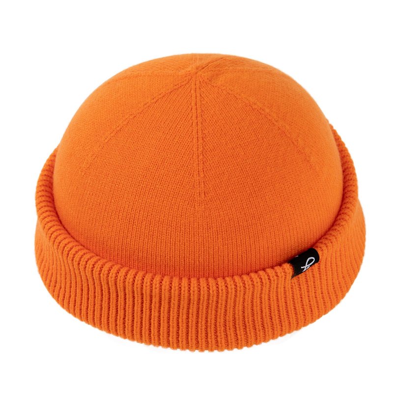 Comhats Short Fisherman Beanie Hats for Men Women – Soft Stretchy Knit Cuffed Beanies, Unisex Small Beanie Trawler Style for Fall Spring Outdoor, Christmas – Burnt Orange M/L