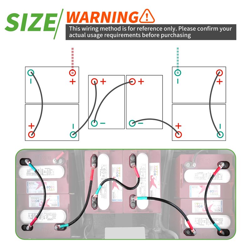 10L0L Golf Cart Battery Cables 4 Gauge for Yamaha G2 G8 G9 36V, Golf Cart Club Car DS 95+ 48V, Club Car DS 1981+ 36V, Welding Battery Pure Copper Flexible Cable with Terminal Connector