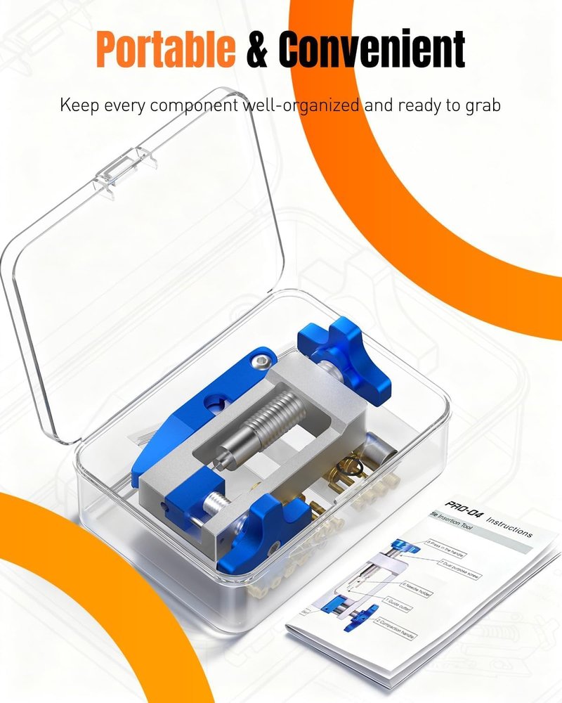 Pawfly 2 in 1 Bike Hydraulic Brake Tool Kit, Bicycle Oil Brake Needle Driver Insertion Tool with Hydraulic Hose Cutter, Hydraulic Hose Fitting Insert Tool, Hydraulic Disc Brake Hose Line Cutter