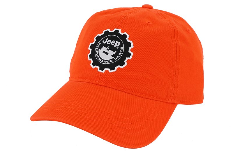 Jeep Gear Logo Heavy Twill Hat - Available in 5 Colors Licensed Authentic (Orange)