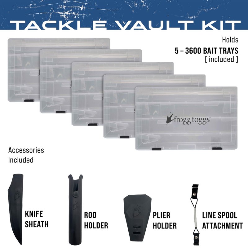FROGG TOGGS EVA Tackle Vault Tote, Lightweight Customizable Tackle Bag with Accessories
