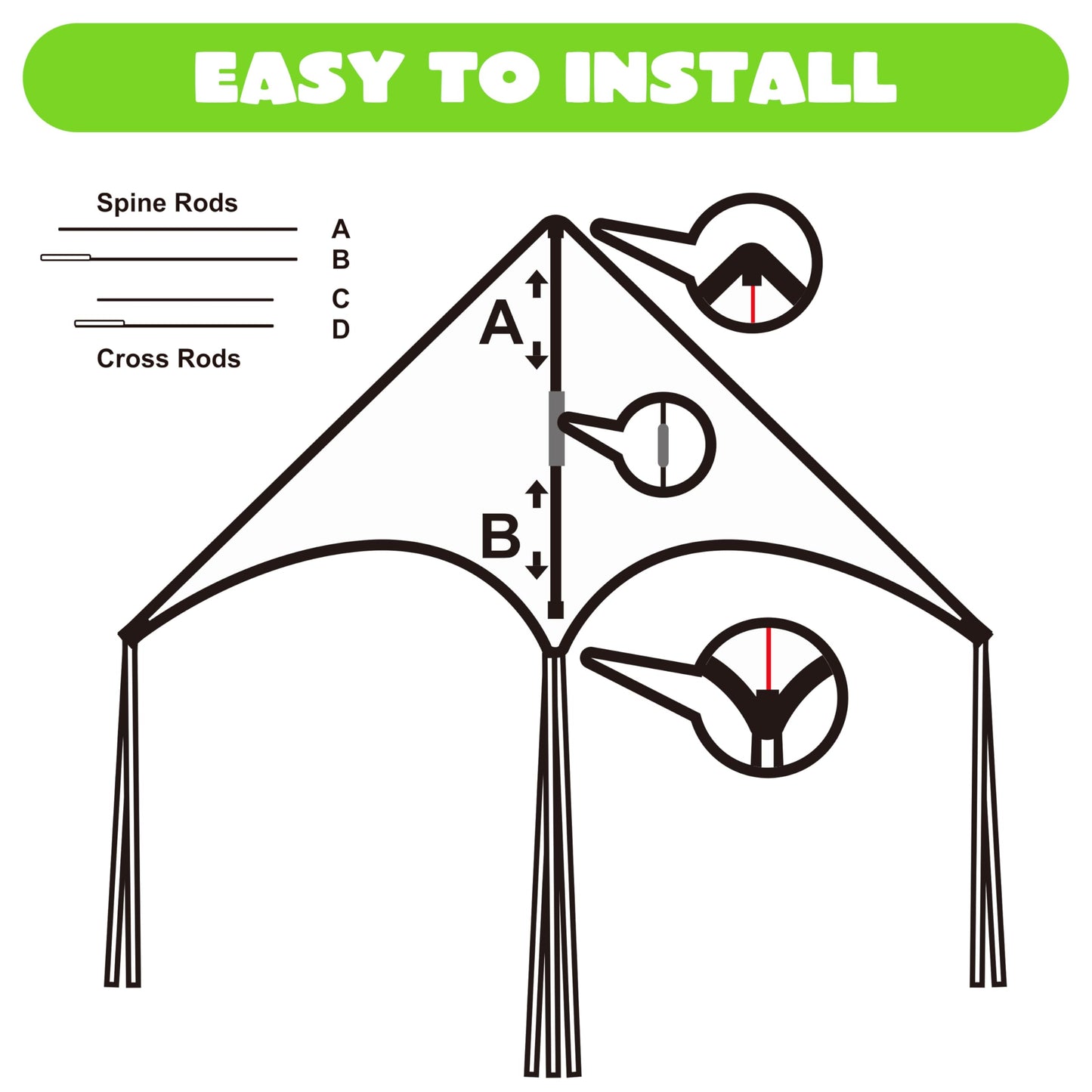 JOYIN Large Delta Kite Gradient Rainbow, Easy to Fly Huge for Kids and Adults with 328ft String, Large Delta Beach Kite for Outdoor Games and Activities