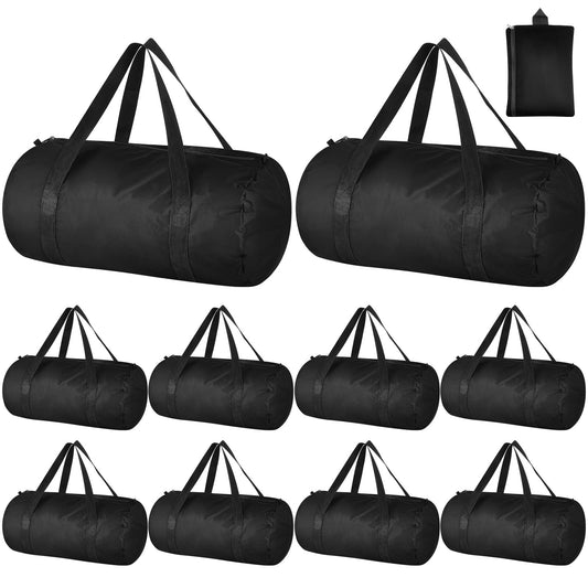 Silkfly 10 Pcs Duffle Bag Large Foldable Gym Bag Travel Duffel Bag Waterproof Lightweight Sports Duffel Bags Weekender Bag for Men Women Workout Fitness Hiking Camping (27.6 x 15.7 x 13.8 Inches)