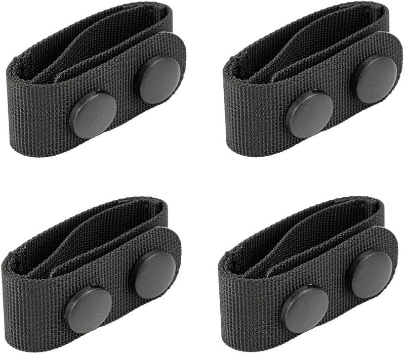 TACNEX Duty Belt Keepers - Double Snaps for 1.5" to 2.25" Wide Utility Belts | Nylon Tactical Holders for Law Enforcement
