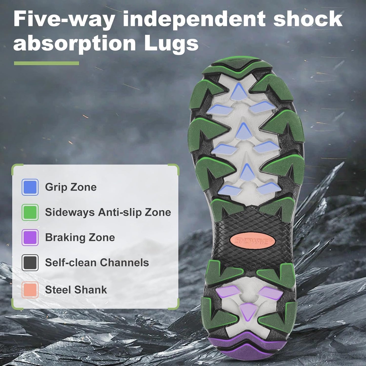Men's Waterproof Insulated Mid Calf Rubber Work Boots - Outdoor Gardening | Durable & Comfortable