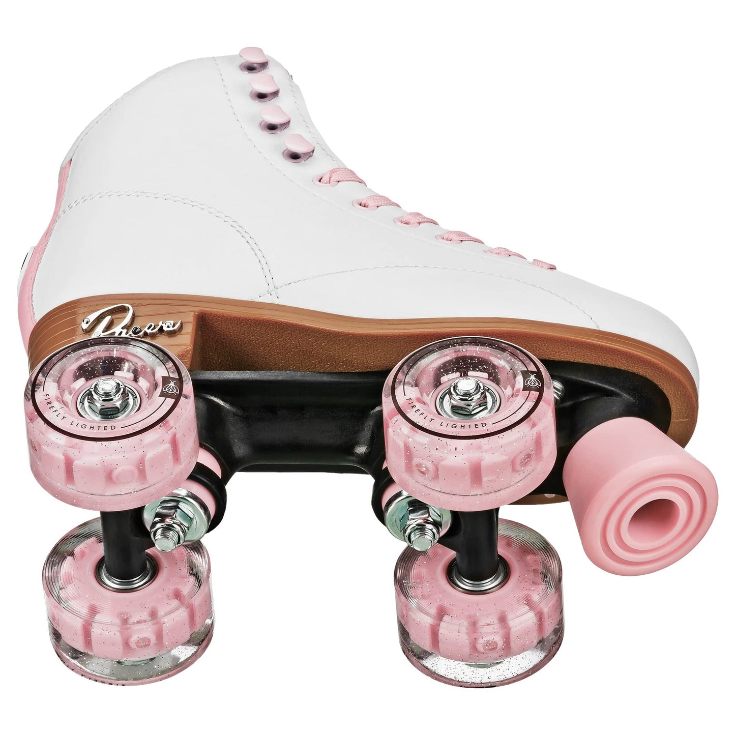 Pacer Comet Hightop Youth Skate with Light Up Wheels White/Pink Size Kids 13J