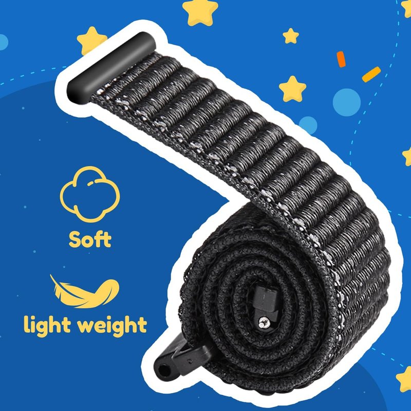 LYSANDRA 2 Pack Adjustable Nylon Watch Band, Quick Release Sport Loop Strap Compatible with Bark Watch 1.5 Inches (2 Pack-A)