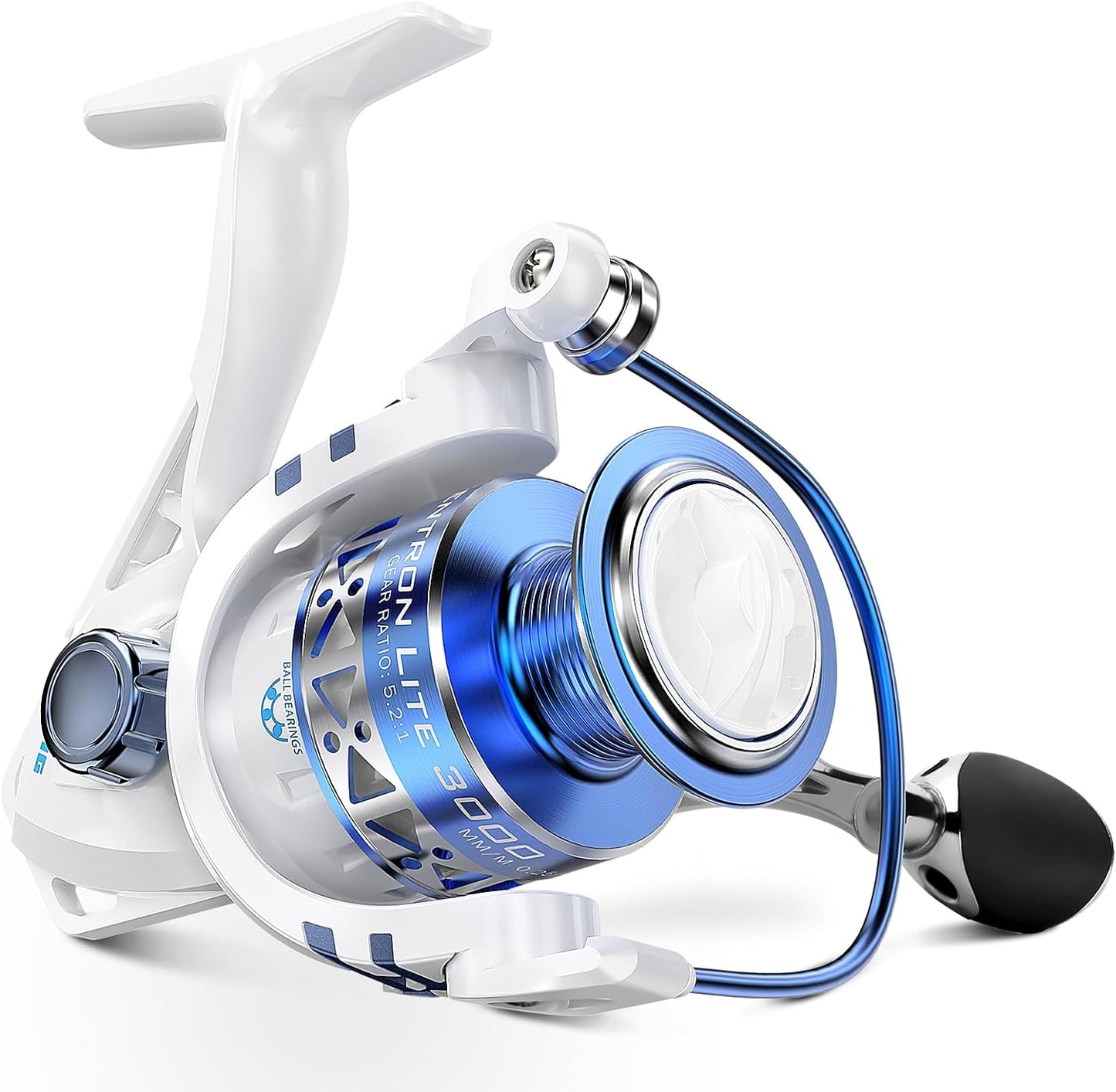 KastKing Centron Spinning Reel - Ice Fishing Gear, 500 Size, 17.5 Max Drag, 5.2:1 Gear Ratio, Ultra Smooth Performance