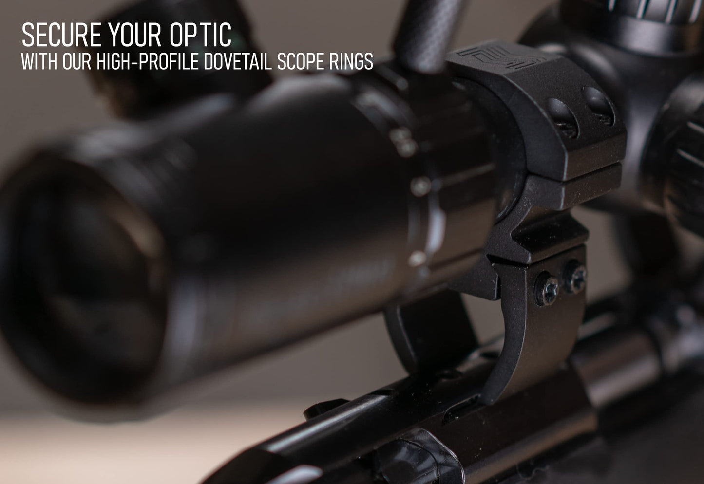 Monstrum Dovetail (11 mm / 3/8 inch) Scope Rings V2 | High Profile with See-Through Base | 1 inch Diameter
