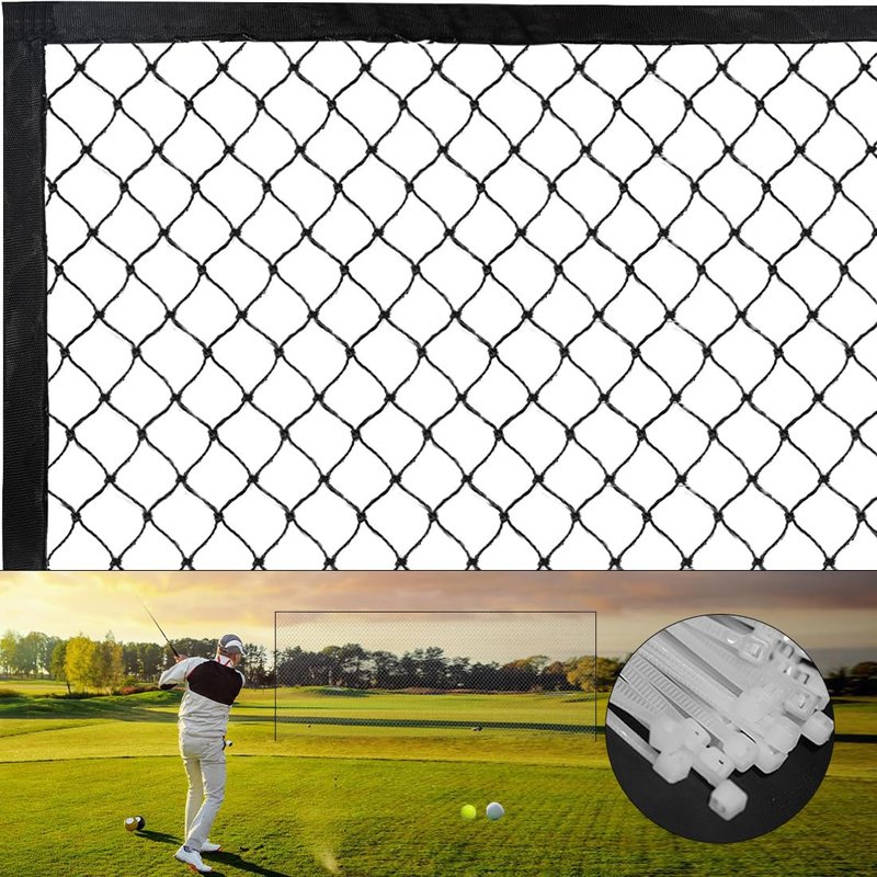 ASENVER Black Golf Barrier Netting Multifunction Sports Netting High Impact Net (10 X 3 FT)