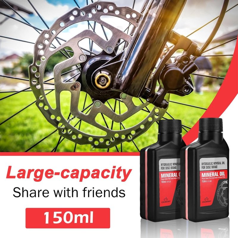 CHUMXINY Brake Bleed Kit for Shimano Hydraulic Brakes, Mountain Bike Brake Bleeder kit Including 300ML Mineral Brake Fluid, Clear Funnel and Instruction Manual.