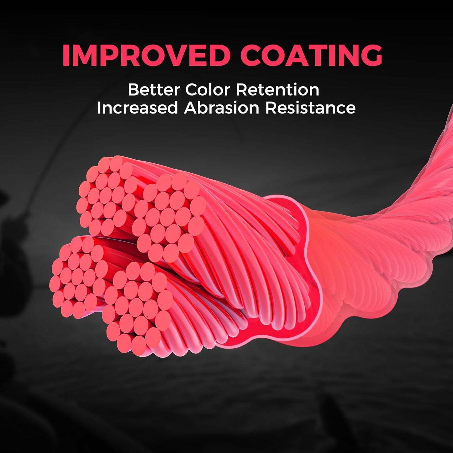 KastKing Destron Braided Fishing Line, Pink, 4 Stands, 15LB, 300Yards