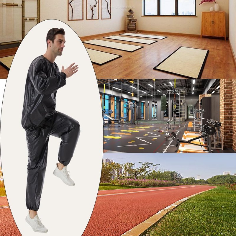 Sauna Sweat Suit for Weight Loss | Unisex Fitness Exercise Gear for Gym Workouts