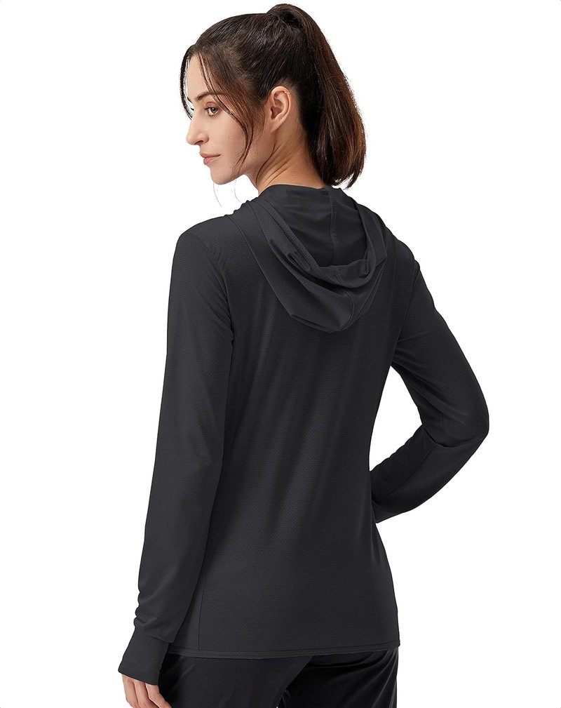 Soothfeel Women's UPF 50+ Sun Protection Hoodie Jacket - Lightweight Long Sleeve Hiking Shirt with Pocket