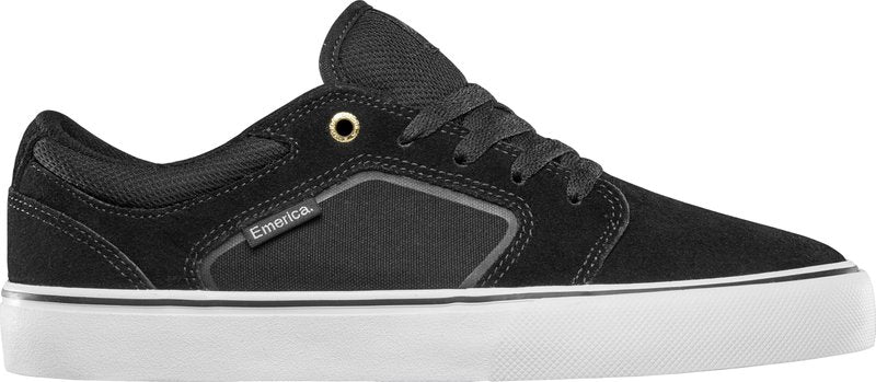 Emerica Cadence – Vulcanized Grip, Streamlined, Clean Single-Piece Vamp, Cushioned Fit, Outstanding Boardfeel, Everyday Sneakers Black/White/Gold