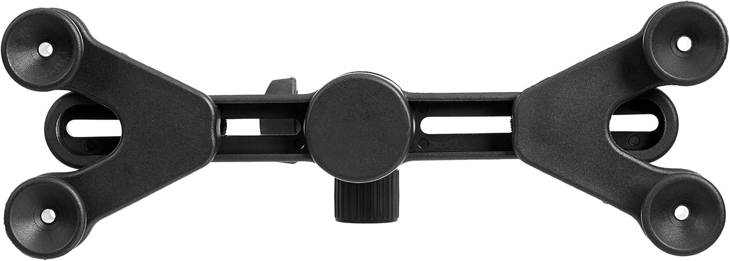 Adjustable Tablet Holder for Music Stand - Secure iPad Holder with 360° Swivel | Fits 7-11" Screens, Black