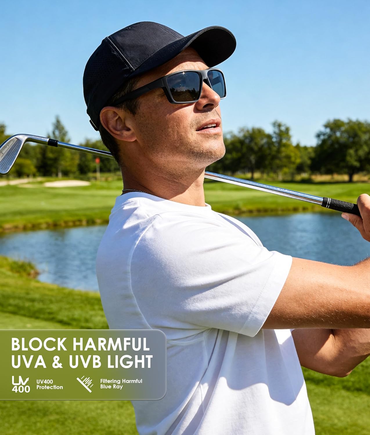 Polarized Sports Sunglasses for Men & Women - UV400 Protection for Driving, Running, Cycling